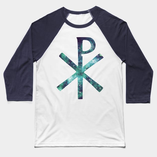 Chi Rho with space art Baseball T-Shirt by starwilliams